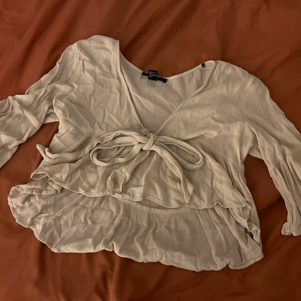 Forever 21 cream blouse
